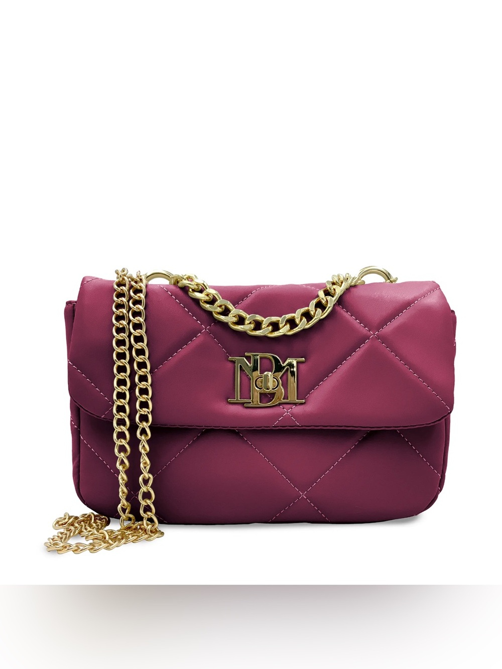 Badgley Mischka Plum Chain Strap Crossbody